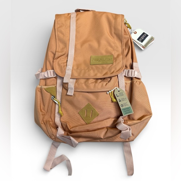 Jansport Peach and Olive Backpack - Picture 4 of 7